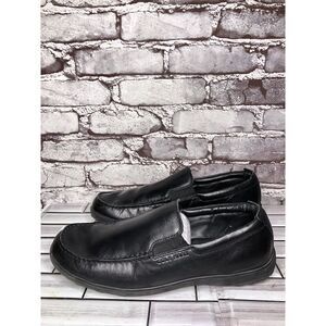 Cole Haan Black Leather Moccasin￼ Slip On Casual Loafers Driving Shoes Men Sz 10